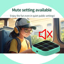 Tic-Tac-Toe Bolt Game, 4-in-1 Handheld Puzzle Game Console, Electronic Tic-Tac-Toe Toy, Educational and Memory Growth, Portable Travel Games for Car Ride, Board Games for Kids and Adults (Cyan) by TinyTreasures Baby Boutique