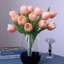 Buart Coral Pink Flowers Artificial Luxury Big Tulip Valentine's Day Mother's Day Easter Home Kitchen Wedding Decorations(11pcs) by CozyNest Decor