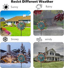 VEWOGARDEN 360° Outdoor Metal Wind Spinners Kinetic Wind Sculptures & Spinners for Yard Garden Lawn Patio Decorations, Blue & Bronze by GreenHaven Gardens
