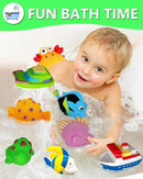 Bath Toys for Kids Ages 1-3 - Mold Free Bath Toy for Babies 6-12 Months - Toddler Pool Bathtub Water Table Toys - Valentines Day Gifts for 1 2 3 Year Old Boys Girls Easter Basket Stuffers Toy Boats by TinyTreasures Baby Boutique