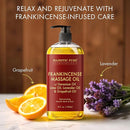 MAJESTIC PURE Frankincense Scar and Stretch Massage Oil for Massage Therapy - Refreshing, and Relaxing - Natural Oils with Frankincense Essential Oil - for All Skin Types - Men and Women - 8 fl oz by CozyNest Decor