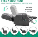VIVIJASON Large Dual OKIN Motor Lay Flat Sleeper Lift Recliner Chair with Heat & Massage for Elderly, Infinite Position Electric Power Recliner with 2 Remote Controls, Side Pockets & USB Ports, Gray by CozyNest Decor