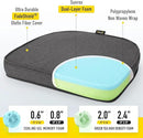 SUNROX Gel Memory Foam Chair Cushions, FadeShield Water-, Stain-Resistant Durable Reversible Seat Cushion Pads with Ties for Indoor/Outdoor Kitchen Dining Office 17"x16" Set of 4, Midnight by GreenHaven Gardens
