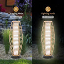 Outdoor Floor Lamp Solar Powered Lantern Waterproof Outdoor Lamps Wicker Patio Lights for Garden Deck Backyard Decor by CozyNest Decor