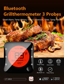 BFOUR Bluetooth Meat Thermometer Wireless Grill Thermometer with 3 Probes, Premium Digital Meat Thermometer Food Thermometer Timer Alarm for Smoker, Grill, Oven, Kitchen, Cooking, BBQ by GreenHaven Gardens