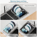 GSlife in Sink Dish Drying Rack - Stainless Steel Capacity Expandable Over The Sink Dish Drainer with Lock Knob and Utensil Holder for Kitchen Sink, 10.8"-17.9" L x 12.8" W, Silver by CozyNest Decor