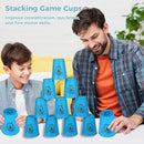 yeesport Sport Stacking Cups, 24pcs Sports Stacking Cups Sport Training Game for Challenge Competition Travel Party Gift for Kids and Adults (Blue & Red) by TinyTreasures Baby Boutique