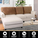 PrinceDeco Sectional Couch Covers Velvet Cushion Covers for Sectional Couch Cushion Covers for Sectional Sofa Separate Sectional Sofa Slipcovers Washable(1 Chaise Back+ 2 Sofa Back,Navy) by CozyNest Decor