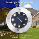 Aogist Solar Ground Lights 12 Packs, 8 LED Solar Garden Lights, Outdoor Solar Disk Lights, In-ground Outdoor Landscape Lights for Pathway Yard Walkway Patio Lawn Path (Cold White) by GreenHaven Gardens