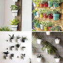4 Pack 6in Flower Pot Holder Ring Wall Mounted Metal Planter Hooks Hangers Wall Bracket Wall Planter Hook (4, 6") by GreenHaven Gardens