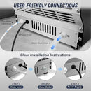 Commercial Ice Maker Machine 100LBS/24H with 20LBS Storage Bin, Gallon Water & Facuet Water Inlet, 36PCS 15" Wide Undercounter/Freestanding Ice Maker Machine for Home Bar Outdoor, Self Cleaning by CozyNest Decor