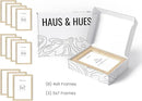 HAUS AND HUES Natural Oak Wood Gallery Wall Tabletop Frames Made with Real American Oak and Shatter-free Plexiglass - Set of 11 (Eight 4x6, Three 5x7, Framed Beige) by CozyNest Decor