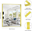 Gold Bathroom Mirror, 30x36 Inch Rectangular Framed Mirror, Large Wall Mounted Bathroom Vanity Mirror Over Sink for Bedroom,Restroom, Living Room, Hangs Vertically or Horizontally by CozyNest Decor