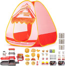 Kids Play Tent, Pop Up Play Tent Burger Theme with Complete Toy Set, Play Toys Play Set for Kids Indoor Outdoor Pretend Play by TinyTreasures Baby Boutique