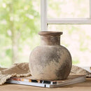 SIDUCAL Ceramic Rustic Farmhouse Vase | 6 Inch Pottery Decorative Flower for Home Decor | Boho Vase | Terracotta for Table, Living Room, Bathroom Decoration, Shelf Decor, Mantel by GreenHaven Gardens