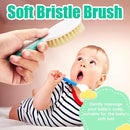 Baby Hair Brush and Comb Set, 4Pcs Baby Soft Bristles Hairbrush Cradle Cap Brush Hair Comb for Newborns Toddlers Boys Girls (Green) by TinyTreasures Baby Boutique