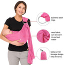 CUBY Water Baby Sling Carrier Lightweight Breathable Mesh Baby Wraps Carrier Adjustable Ring Sling Quick-Drying Baby Carriers Sling for Newborn Toddler Summer Swimming Pool Beach (Pink) by TinyTreasures Baby Boutique