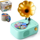 Kids Phonograph Toddler Record Player， with 96 Learning Cards, Early Education Machine Record Player Music Box Storyteller pop Speakers, Gift for Boys and Girls by TinyTreasures Baby Boutique
