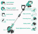 Electric Weed Wacker Cordless,21V Electric Weed Cordless Eater Battery Powered with 2 x 4.0Ah Batteries, 3-in-1 Grass Trimmer/Edger/Brush Cutter, String Trimmer, Adjustable Shaft by GreenHaven Gardens