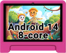 ApoloSign Kids Tablet 2025, 10.1 inch Tablet for Kids, Octa-core, 6 GB RAM, 64GB ROM Tablets for Toddlers with Parental Control, 8-hr Battery, Wi-Fi6, BT5.0, Droop-Proof Case (Pink) by TinyTreasures Baby Boutique