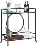 Sauder International Lux Bar Cart, Black Finish by CozyNest Decor