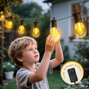 Outdoor String Lights Patio LED Light Outside - 60M 58+2 S14 LED Dimmable 200ft Porch Lighting IP65 Waterproof by CozyNest Decor