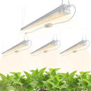FREELICHT 4 Pack 4FT LED Grow Light with Timer, 40W (250W Equivalent), Full Spectrum Grow Lights for Indoor Plants with 9/12/15H Timer, Linkable Plant Growing Lamp for Hydroponic Plants Seeding Veg by GreenHaven Gardens