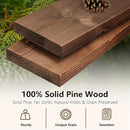 Habudda Floating Shelves Set of 2, Natural Pine Wood Shelf for Bathroom Bedroom Kitchen, 30 inch Long, Rustic Decor, Walnut by CozyNest Decor