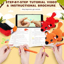 Crochet Kit for Beginners - 2 PCS Fox Crochet Kits with Step-by-Step Video Tutorials, Beginner Crochet Kit for Adults, Crochet Animal Kit for Kids, Crochet Fox Set (Orange & Red) by TinyTreasures Baby Boutique