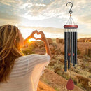 Large Aluminium Wind Chimes Outside, Soothing Melodic Memorial Sympathy Wind Chime, Suitable Outdoor Garden Decor, Gift for Mom Women Neighbors (Black Wind Chimes-36 in) by CozyNest Decor