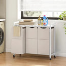 HOOBRO Laundry Sorter 3 Section, Laundry Hamper with Wheels, 3 × 11.5 Gal (43.4L), Rolling Laundry Basket, Pull-Out and Removable Oxford Fabric Bags, White WG76XY01 by CozyNest Decor