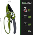 EZ Kut Heavy Duty Pruning Shears Green - with Ratcheting Action Great Garden Hand Tool Clippers Gardening pruners arthritis tools Ratcheting Anvil Hand Pruner Pruning Shears Heavy Duty Since 1988 by GreenHaven Gardens