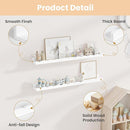 Fun Memories Picture Ledge Shelf for Wall, 36 inch Pine Wood Nursery Book Shelves Set of 2- Wall Book Shelves for Kids Room, Home Decor - Kitchen Spice-White by TinyTreasures Baby Boutique