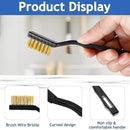 Jeffbaubl 30 Pieces Mini Wire Brush,6.7 Inch Brass Brush,Curved Handle Masonry Brushes Wire Bristle,Wire Brushes Scratch Brush for Cleaning Welding Slag and Rust Tool by CozyNest Decor