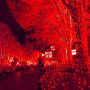 HISHINY LED Red Christmas Net Lights Outdoor,5ftx5ft 100LED Green Wire, Connectable Indoor Outdoor Bush Mesh Net Lights String for Halloween Christmas Party,Shrub,Yard,Tree（Red） by GreenHaven Gardens