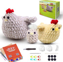 Crochet Kit for Beginners,Chicken Crochet Starter Kit with Step-by-Step Video Tutorials,Crochet Animal Kits for Adults Kids,Chicken Crocheting Set Complete Included by TinyTreasures Baby Boutique