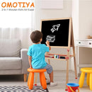 Adjustable Wooden Easel for Kids, Foldable Standing Art Easel for 3, 4, 5, 6, 7, 8 Years Old with Accessories, Drawing Painting Gifts for Boys & Girls Toddlers, Great Presents for Birthday by TinyTreasures Baby Boutique