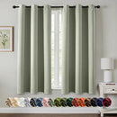 MIULEE Sage Green Blackout Curtains for Bedroom Living Room 63 Inches Long 2 Panels, Thermal Insulated Room Darkening Drapes Solid Grommet Top Noise Reducing Light Green Window Treatments 40x63 Inch by TinyTreasures Baby Boutique