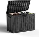 45 Gallon Resin Deck Box, Lockable Outdoor Storage Box for Patio Cushions Storage Furniture,Garden Tools, Pool Supplies, Weatherproof and UV Resistant（Black） by GreenHaven Gardens