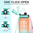 Enerbone Water Bottle, Leakproof BPA & Toxic Free, Motivational Water Bottle with Times to Drink and Straw, Fitness Sports Water Bottle with Strap for Office, Gym, Outdoor Sports by CozyNest Decor