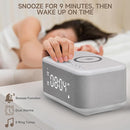 Alarm Clock Speaker Wireless Charger, Digital Alarm Clocks Bedrooms Bluetooth, Alarm Clock Dimmable Light Bedrooms Dual Alarm Snooze Dimmer 12 24H RGB Night Light Bluetooth USB AUX, Gray by TinyTreasures Baby Boutique