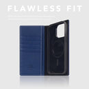 D8 Full Grain Leather Wallet Case for iPhone 15 Pro Max - [2-in-1] Handcrafted Detachable Diary Style with Magnetic MagSafe Back Cover, Gift Box Included (Navy Blue) by TinyTreasures Baby Boutique