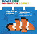 Big Blocks for Kids Ages 4-8 — Indoor & Outdoor Blocks Kids Games — Orange Large Building Blocks - 48 pc by TinyTreasures Baby Boutique