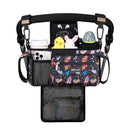 TOPDesign Universal Baby Stroller Organizer, Stroller Caddy with Detachable Mesh Bag & Heightened Insulated Cup Holders & Non-Slip Secure Hooks Accessories, Fits Most Strollers (Cats & Rockets) by TinyTreasures Baby Boutique