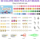Redtwo 10000 Pcs Clay Beads Bracelet Making Kit, 3 Boxes 60 Colors Flat Preppy Beads for Friendship Bracelet Kit, Polymer Heishi Beads with Charms for Jewelry Making, Crafts Gifts for Teen Girls by TinyTreasures Baby Boutique