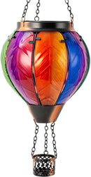 Solar Hot Air Balloon Lantern with Flame Outdoor Lights, Solar Lantern Gardening Gifts for Mom Grandmom, Hanging Hot Air Balloon Lights Outdoor Waterproof Decor for Patio by GreenHaven Gardens