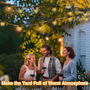 DAYBETTER 25FT Solar String Lights for Outside Waterproof with Remote,12 LED Shatterproof Bulbs Dimmable&Timer, Solar Patio Lights 3 Installation(Clips/Stakes/Nails) for Outdoor Porch Garden Market by GreenHaven Gardens