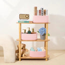 Small Storage Baskets for Organizing | Closet Organizer Bins | Shelf Toy Basket | Woven Rope Baskets | Cube Decorative Box | Shallow Basket | 11.5x7.5x4.7” | 3 Packs Light Pink by GreenHaven Gardens