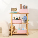 Small Storage Baskets for Organizing | Closet Organizer Bins | Shelf Toy Basket | Woven Rope Baskets | Cube Decorative Box | Shallow Basket | 11.5x7.5x4.7” | 4 Packs Light Pink by TinyTreasures Baby Boutique