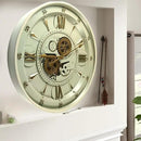 24'' Inch Real Moving Gear Wall Clock Ireland Line (Brass Light, 24 inches (59 cm)) by CozyNest Decor